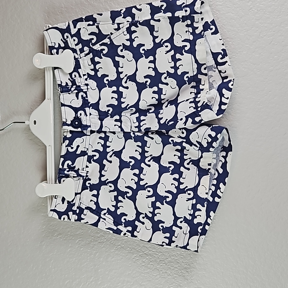 Lilly Pulitzer | Women's Navy White Callahan Elephants Shorts Sz 00